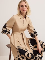 Phase Eight Natural Breena Printed Midi Dress - Image 6 of 6