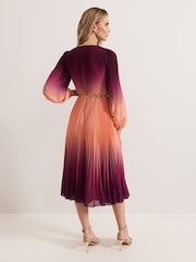Phase Eight Purple / Orange Mira Ombre Dress - Image 2 of 6