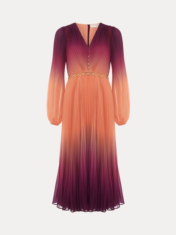 Phase Eight Purple / Orange Mira Ombre Dress - Image 6 of 6