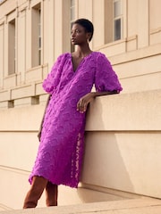 Phase Eight Purple Bella Midi Dress - Image 1 of 8