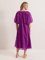Phase Eight Purple Bella Midi Dress - Image 3 of 8