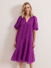 Phase Eight Purple Bella Midi Dress - Image 4 of 8