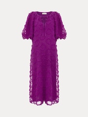 Phase Eight Purple Bella Midi Dress - Image 8 of 8