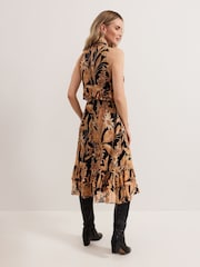 Phase Eight Black Alma Printed Dress - Image 3 of 8