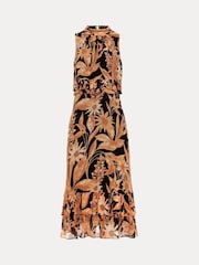 Phase Eight Black Alma Printed Dress - Image 8 of 8