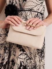 Phase Eight Natural Suede Chain Clutch Bag - Image 7 of 7