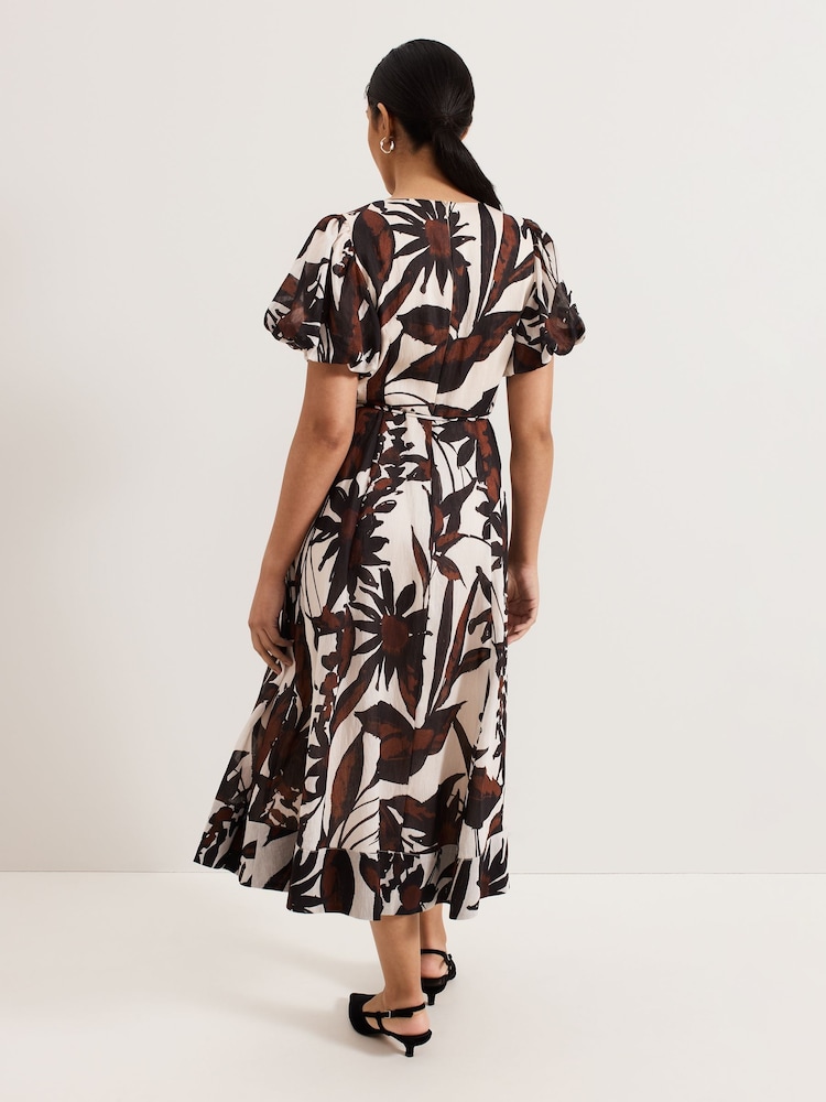 Phase Eight Black Petite Zarah Printed Dress - Image 2 of 6
