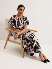 Phase Eight Black Petite Zarah Printed Dress - Image 6 of 6