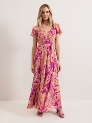 Phase Eight Pink Dinara Printed Dress - Image 1 of 7