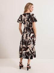 Phase Eight Black Zarah Printed Dress - Image 3 of 8