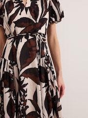 Phase Eight Black Zarah Printed Dress - Image 6 of 8