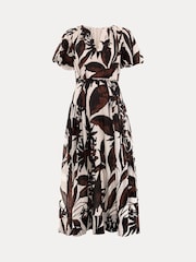 Phase Eight Black Zarah Printed Dress - Image 8 of 8