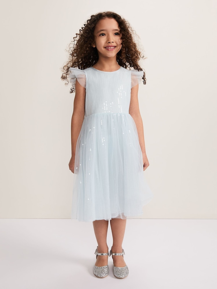 Phase Eight Blue Kaya Sequin Dress - Image 1 of 7
