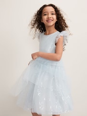 Phase Eight Blue Kaya Sequin Dress - Image 3 of 7