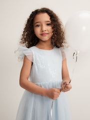 Phase Eight Blue Kaya Sequin Dress - Image 4 of 7