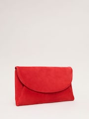 Phase Eight Red Suede Clutch Bag - Image 2 of 7
