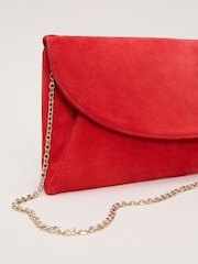 Phase Eight Red Suede Clutch Bag - Image 3 of 7