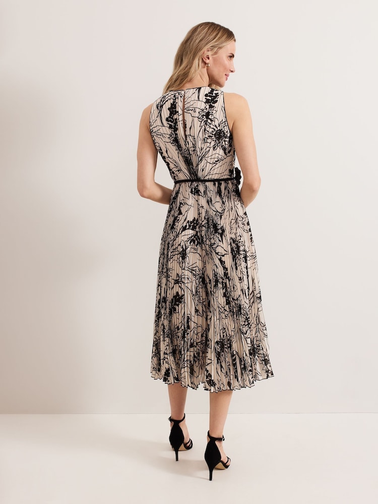 Phase Eight Black Sandra Printed Dress - Image 2 of 7