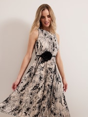 Phase Eight Black Sandra Printed Dress - Image 5 of 7