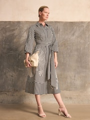 Phase Eight Black Corina Stripe Dress - Image 1 of 8