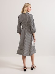 Phase Eight Black Corina Stripe Dress - Image 3 of 8