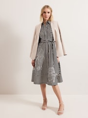 Phase Eight Black Corina Stripe Dress - Image 4 of 8