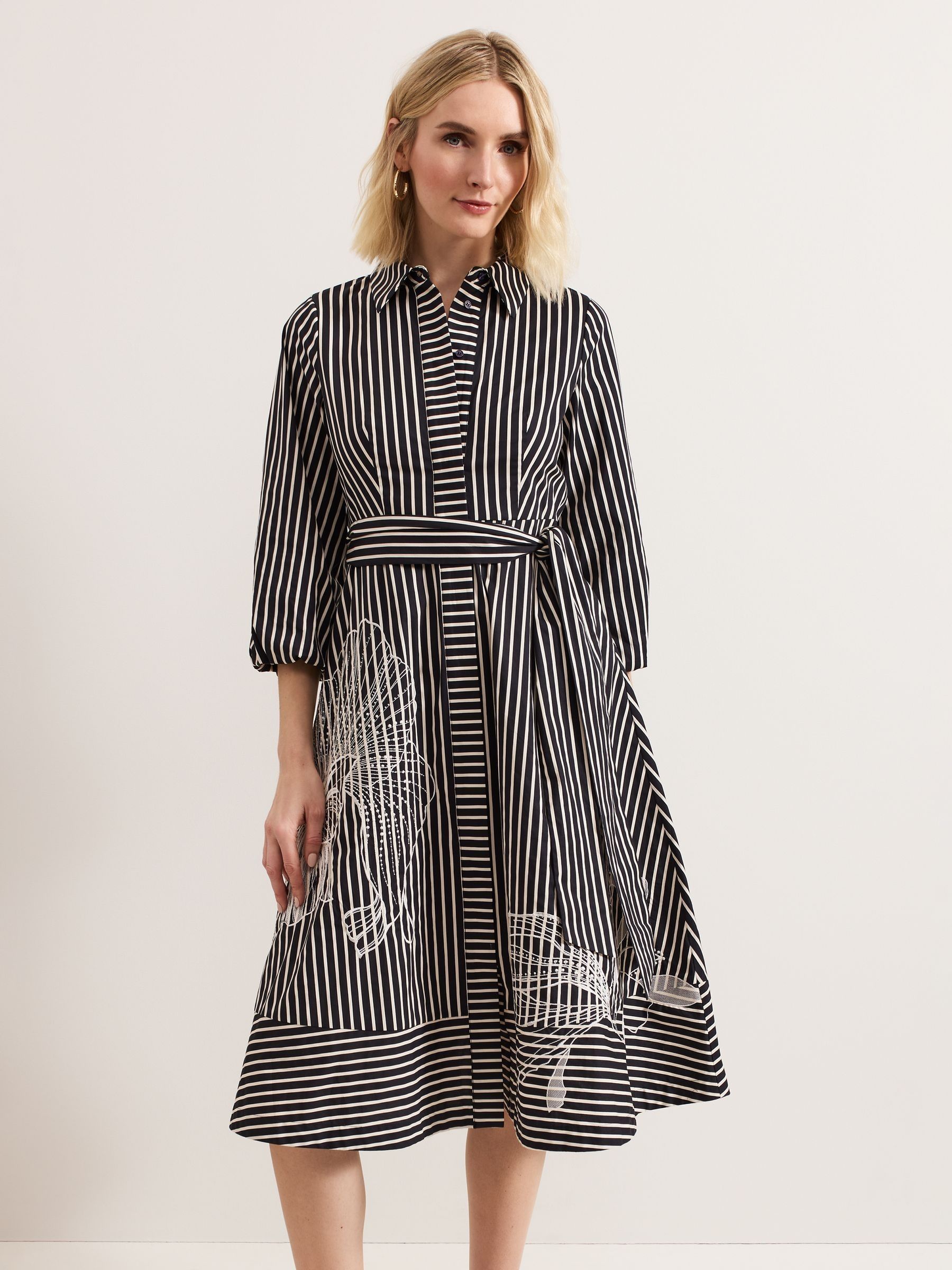 【関税込】PhaseEight ワンピース☆Black Corina Stripe Dress Buy Phase Eight Black Corina Stripe Dress from Next USA