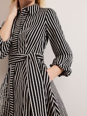 Phase Eight Black Corina Stripe Dress - Image 8 of 8