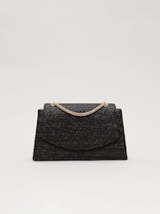 Phase Eight Black Raffia Clutch Bag - Image 3 of 7
