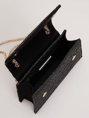 Phase Eight Black Raffia Clutch Bag - Image 5 of 7