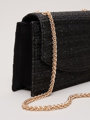 Phase Eight Black Raffia Clutch Bag - Image 6 of 7