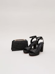 Phase Eight Black Raffia Clutch Bag - Image 7 of 7