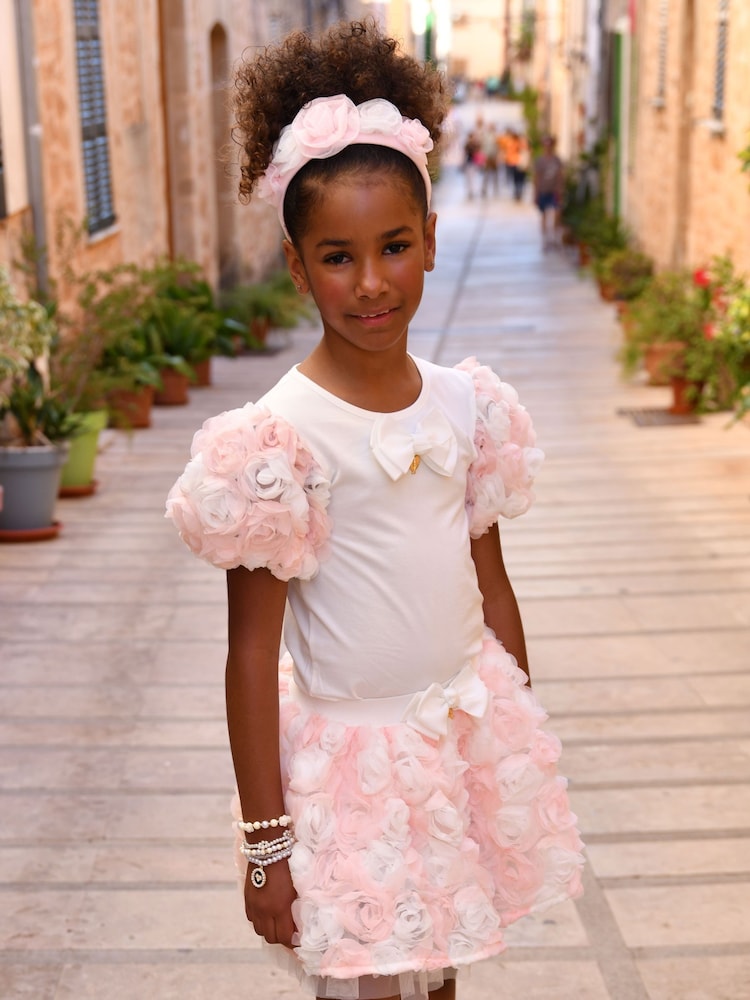 Angels Face Roses White Top And Skirt Set - Image 1 of 3
