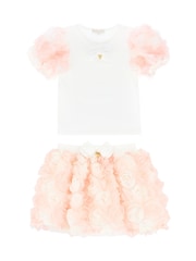 Angels Face Roses White Top And Skirt Set - Image 2 of 3