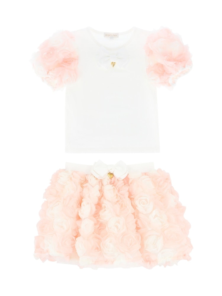 Angels Face Roses White Top And Skirt Set - Image 2 of 3