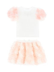 Angels Face Roses White Top And Skirt Set - Image 3 of 3