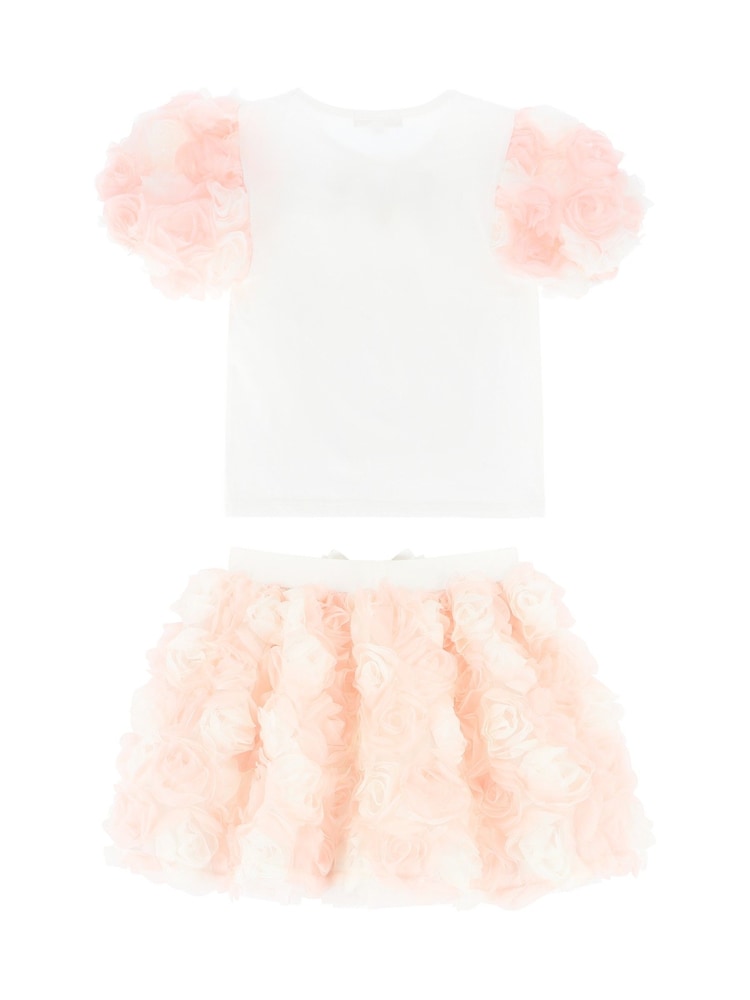 Angels Face Roses White Top And Skirt Set - Image 3 of 3