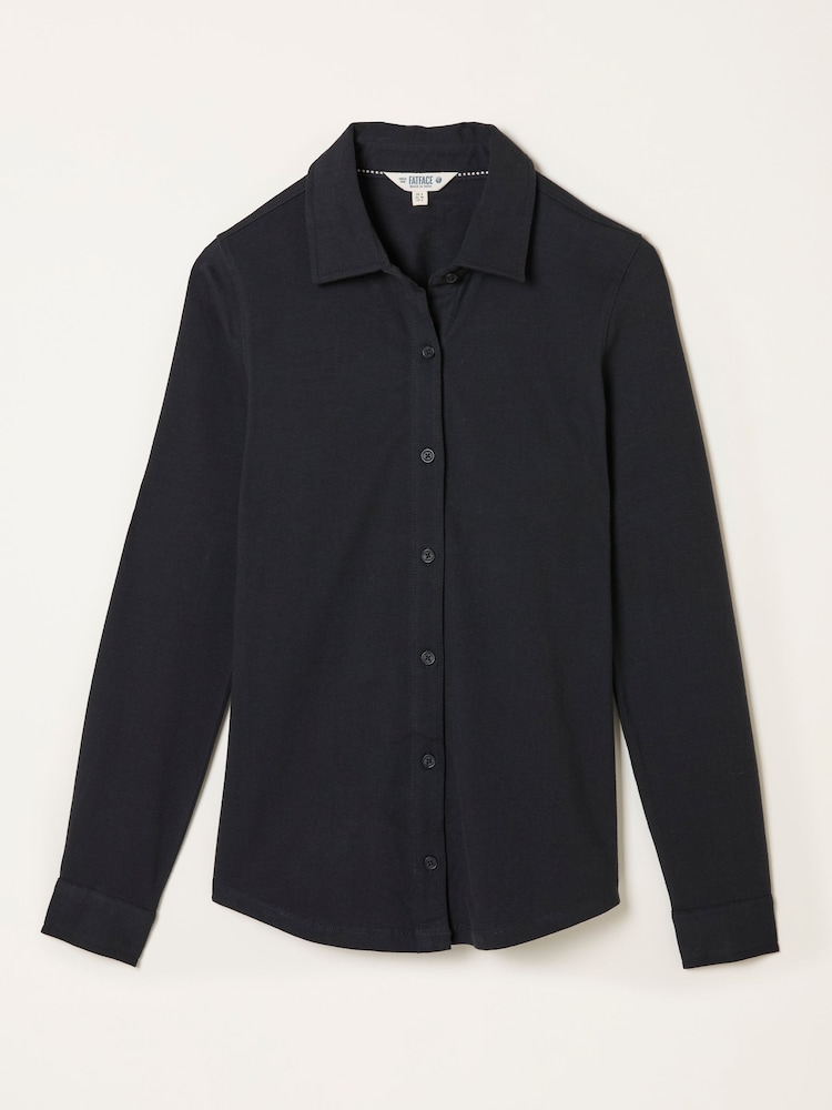 FatFace Selby Black Jersey Shirt - Image 1 of 1