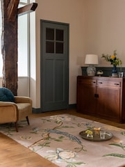 Laura Ashley Teal Blue Summer Palace Cranberry Rug - Image 5 of 7