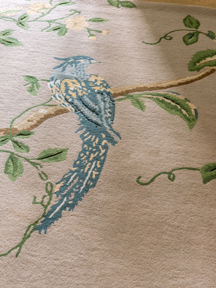 Laura Ashley Teal Blue Summer Palace Cranberry Rug - Image 7 of 7