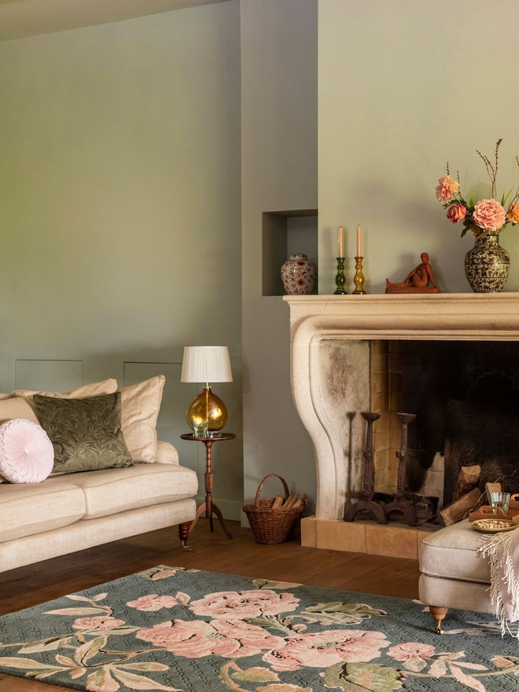 Laura Ashley Green Aylworth Trail Fern Rug - Image 1 of 9