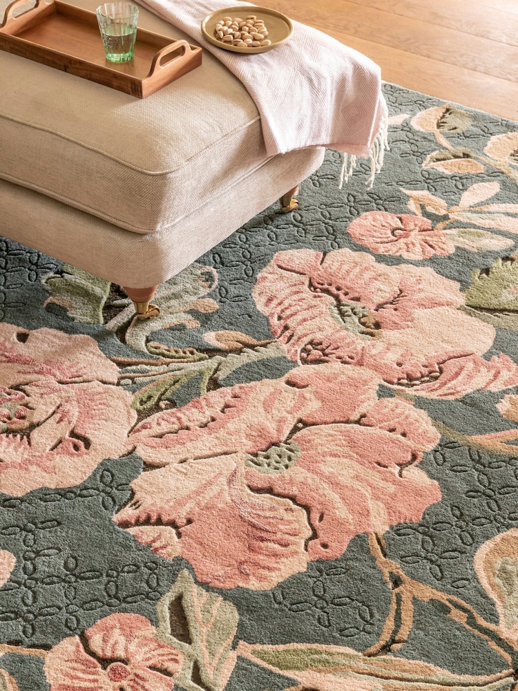 Laura Ashley Green Aylworth Trail Fern Rug - Image 2 of 9