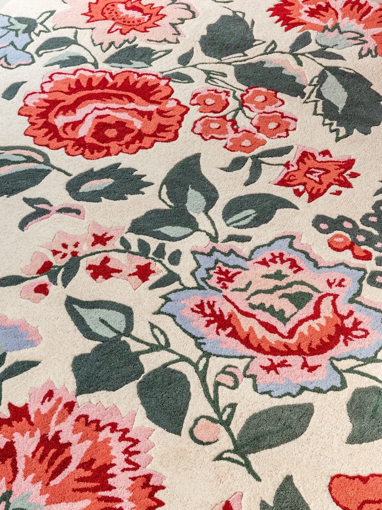 Laura Ashley Red Wendling Floral Poppy Rug - Image 8 of 8