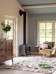 Laura Ashley Purple Wendling Floral Heather Rug - Image 1 of 9
