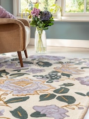 Laura Ashley Purple Wendling Floral Heather Rug - Image 2 of 9