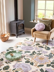Laura Ashley Purple Wendling Floral Heather Rug - Image 3 of 9