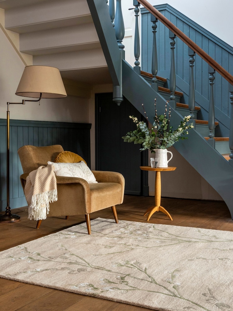 Laura Ashley Green Pussy Willow Hedgerow Rug - Image 1 of 9
