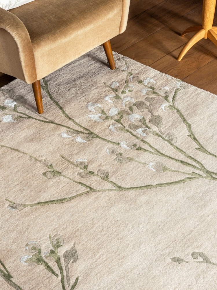 Laura Ashley Green Pussy Willow Hedgerow Rug - Image 2 of 9
