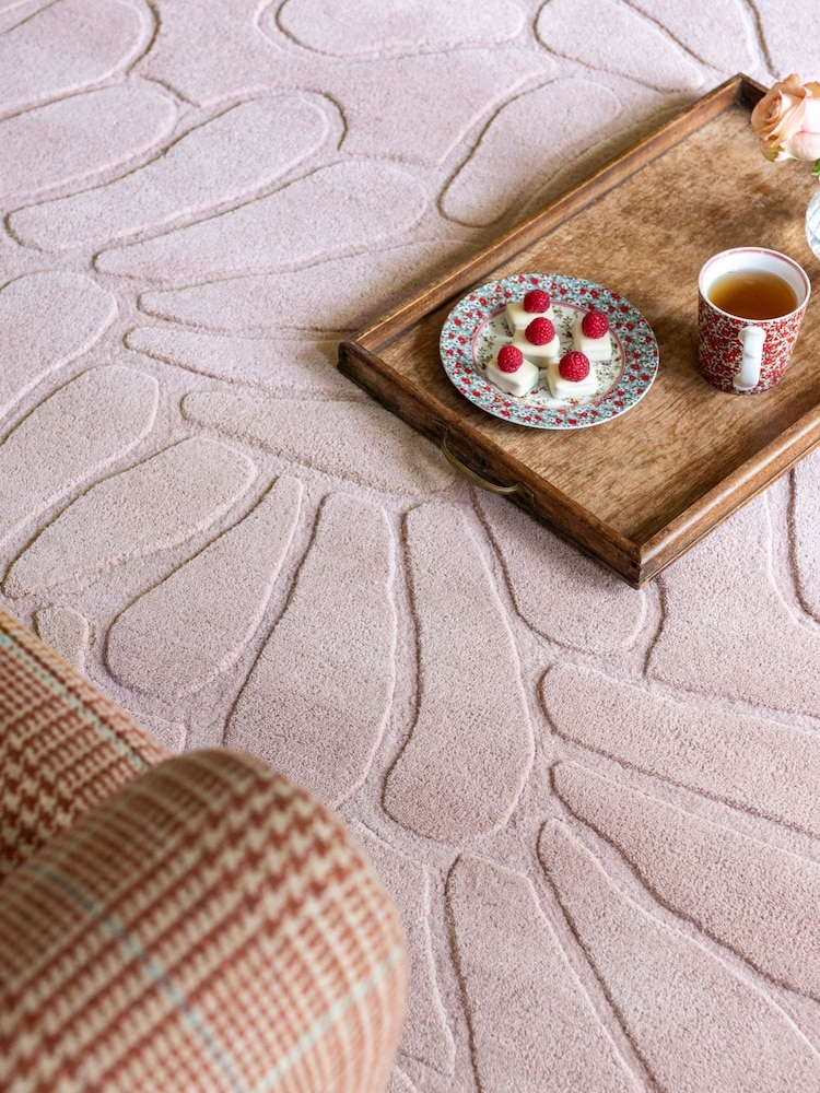 Laura Ashley Pink Coleby Petals Chalk Rug - Image 2 of 8