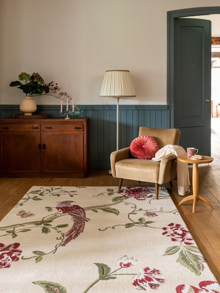 Laura Ashley Red Summer Palace Cranberry Rug - Image 1 of 7